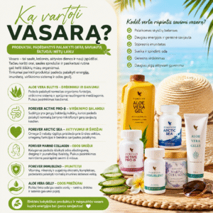 Read more about the article Ką vartoti vasarą? Produktai, padedantys palaikyti gerą savijautą šiltuoju metų laiku